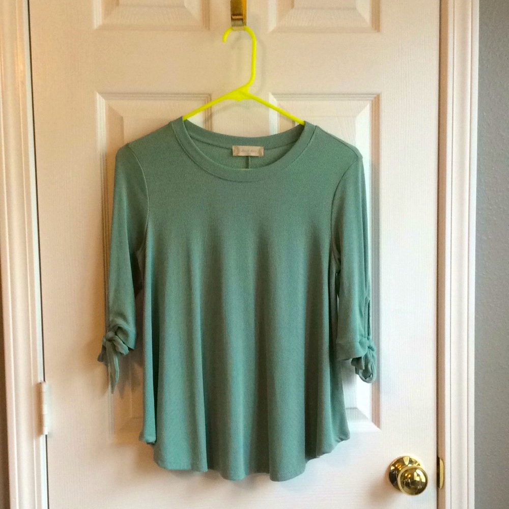 Mint 3/4 sleeve Blouse